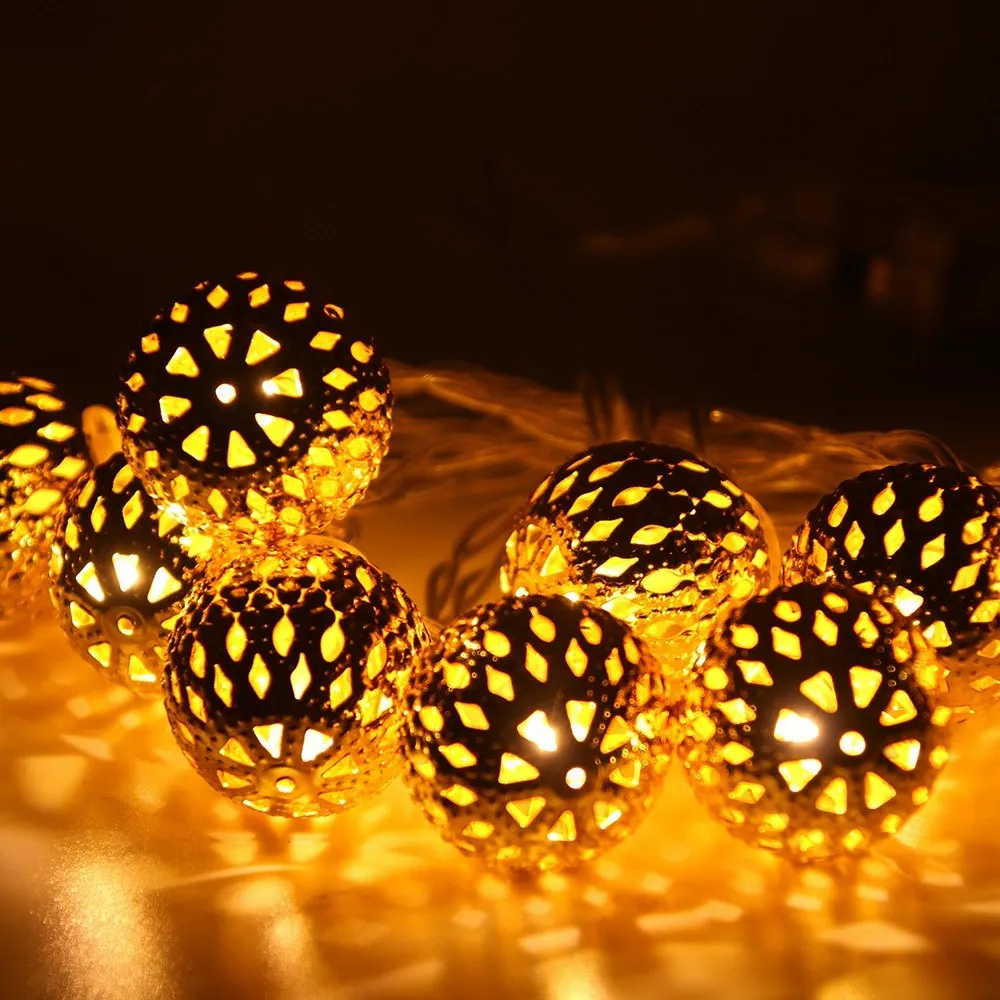 Decorative String Lights LED Metal Ball Light  Home Garden Decoration Drop shipping