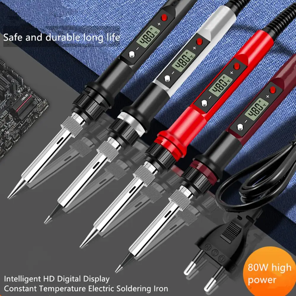 Электрический паяльник с цифровым дисплеем и регулируемой постоянной