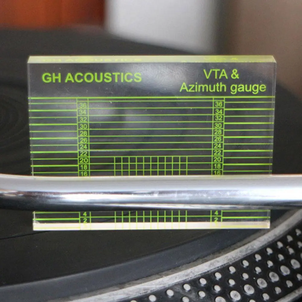 1PC LP Vinyl Record Player Measuring Phono Tonearm Ruler Alignment Azimuth Accessories VTA& Gauge T9Z4