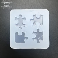 xixing creative mold resin craft jewelry pendant diy silicone mold handmade jigsaw puzzle game making epoxy resin molds