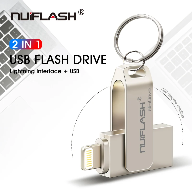 Оригинальный флеш-накопитель 128 ГБ 256 iXpand Go USB 3 0 металлическая Флешка OTG два слота