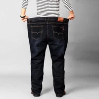 baggy jeans men 2021 autumn winter plus size jeans pants male casual pants large oversized jeans 44 46 48 elasticity classic
