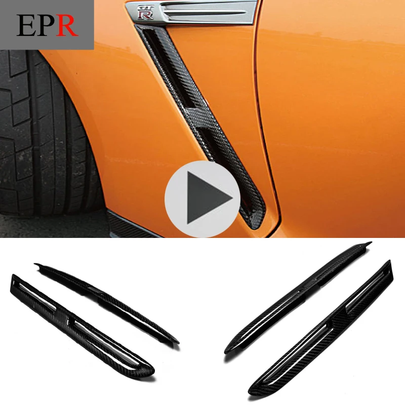 Автомобильный Стайлинг для Nissan R35 GTR углеродное волокно OEM Переднее Крыло Vent