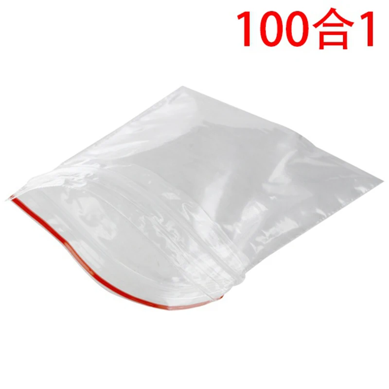 100 шт. на молнии Поли прозрачные Кондитерские мешки Пластик молния 5*7 см|Сумки для