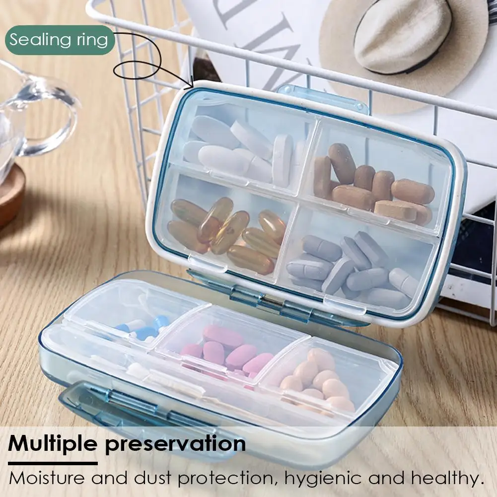 

Семейный медицинский комплект коробка для хранения таблеток водонепроницаемый органайзер для таблеток диспенсер для путешествий Домашни...