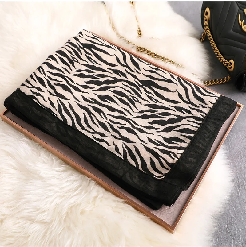 Шарф с принтом на шее платок зебры мягкие шали пончо и накидки Echarpe Femme |