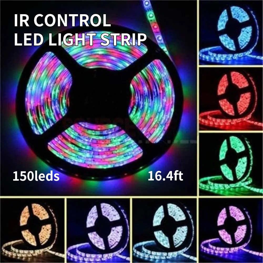 

RGB LED Strip 5m Waterproof Led Neon Light 5050 DC12V 30Leds/M Remote Control Changing Color Light Strip Ribbon Tape Home Decor