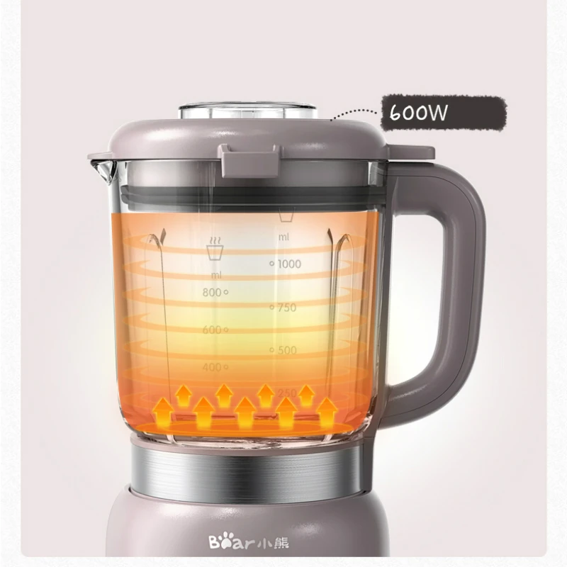 

JRM0065 Bear Multi-functional Blender Household Small Soybean Milk Machine Filter Free Mini Blender Home Use 1-2 Single Person