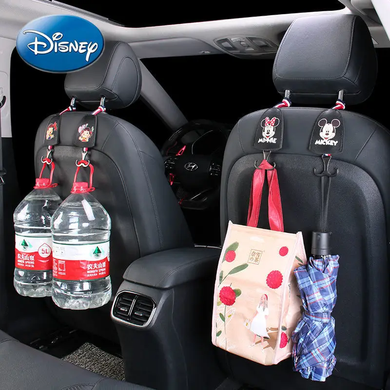 

Disney Mickey Mouse Minnie Car Seat Storage Hook Car Invisible Storage Storage Cartoon Hook Induction Decoration