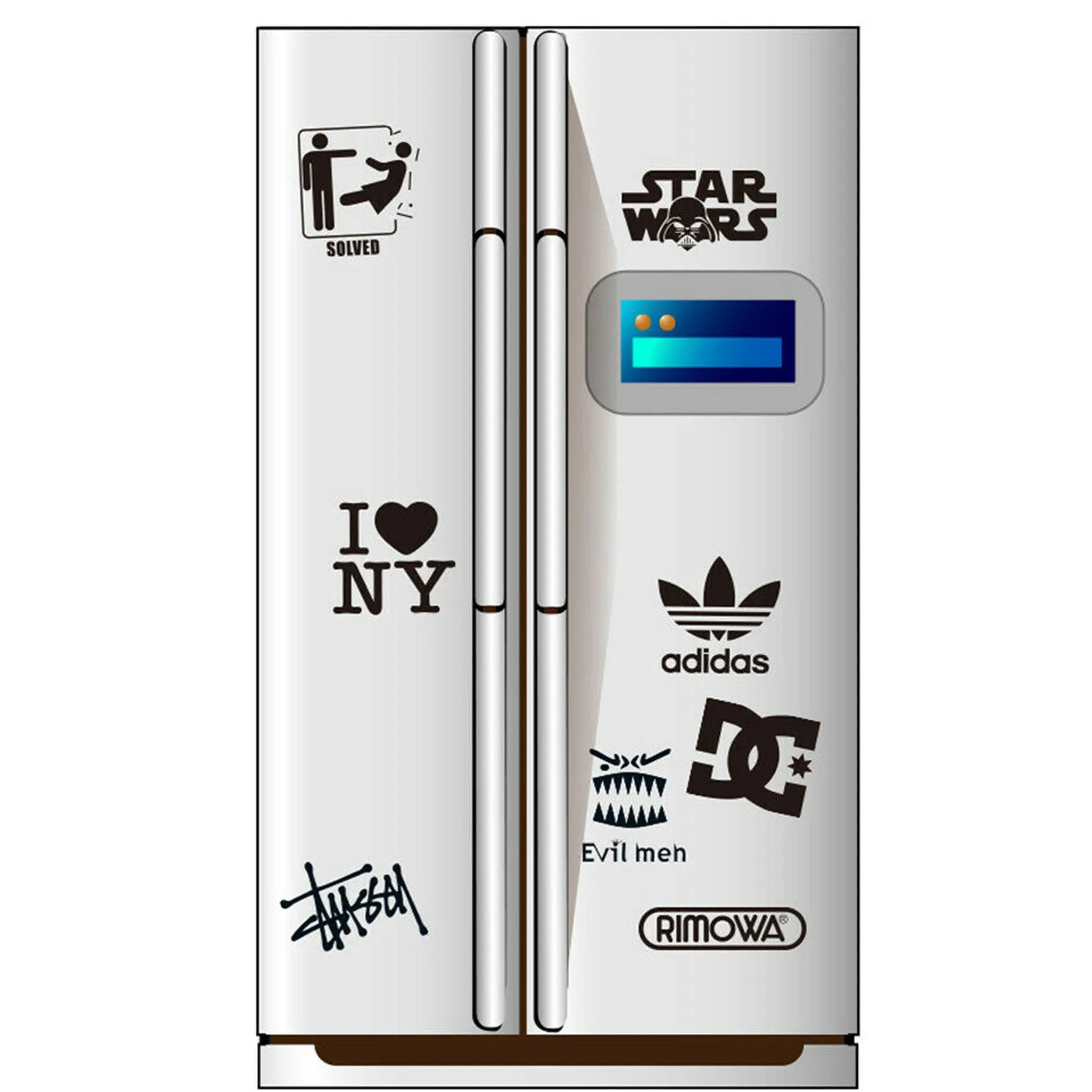 

Mix Lot 100 pc Black White Stickers Skateboard Graffiti Laptop Luggage Car Decal