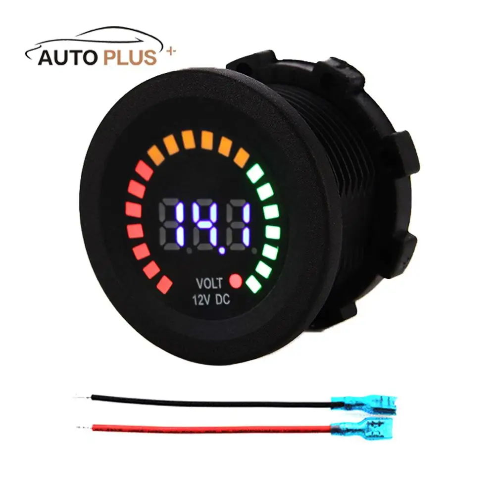 Горячая новинка DC 12 В автомобильный Мотоцикл вольтметр для лодки цифровая