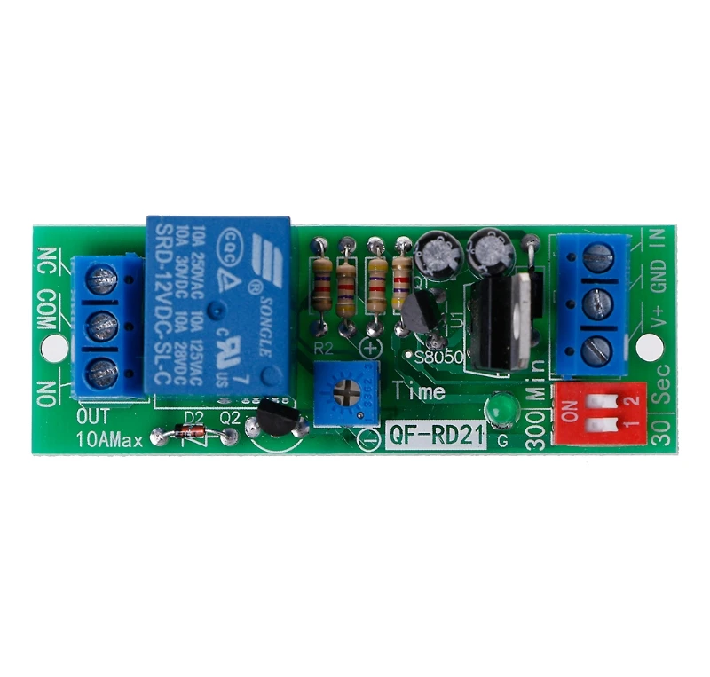12В Регулируемый триггер сигнала реле таймера высокого уровня время задержки