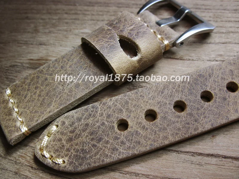 Ремешок мужской ручной работы из натуральной кожи 22 мм|Ремешки для часов| |