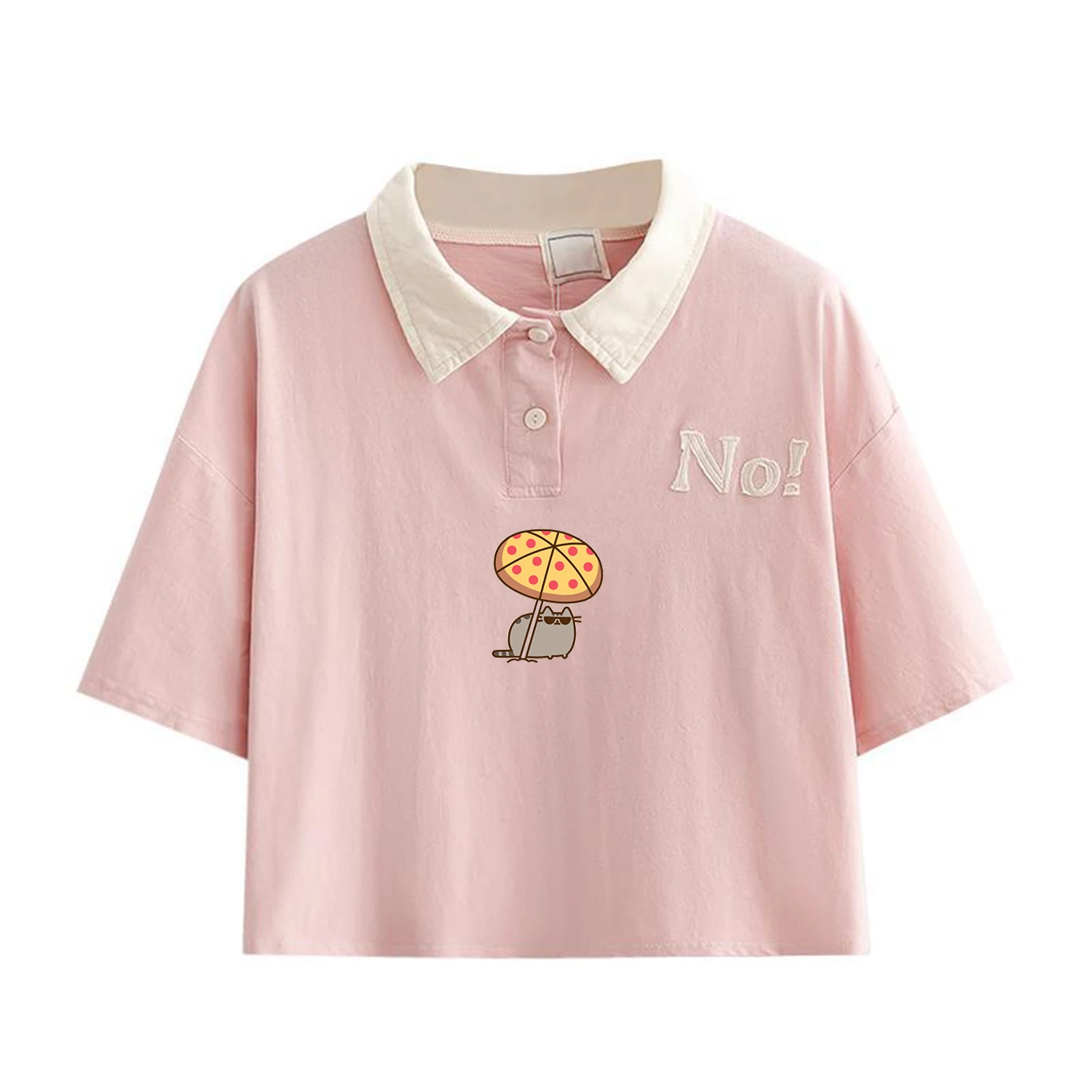 

Y2K Kawaii Short Tees Women Summer 2021 Korean Fashion Cartoon Crop Tops Schoolgirl Loose Style T-shirt Clothes