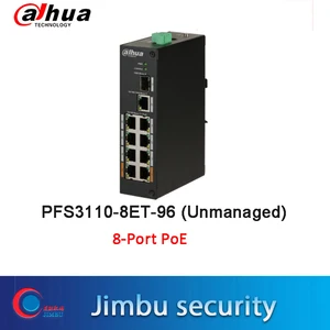 Сетевой видеорегистратор dahua оригинальный коммутатор питания через ethernet PFS3110-8ET-96 8-Порты и разъёмы коммутатор питания через Ethernet Бесплатная доставка двойной резервное питание с зарядкой от 8K mac-адресов