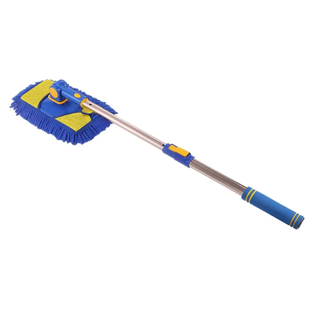 

Car Wash Cleaning Mop Chenille Brush Retractable Telescoping Long Handle Car Cleaning Tools Rotating Brush Car Cleaning Tool