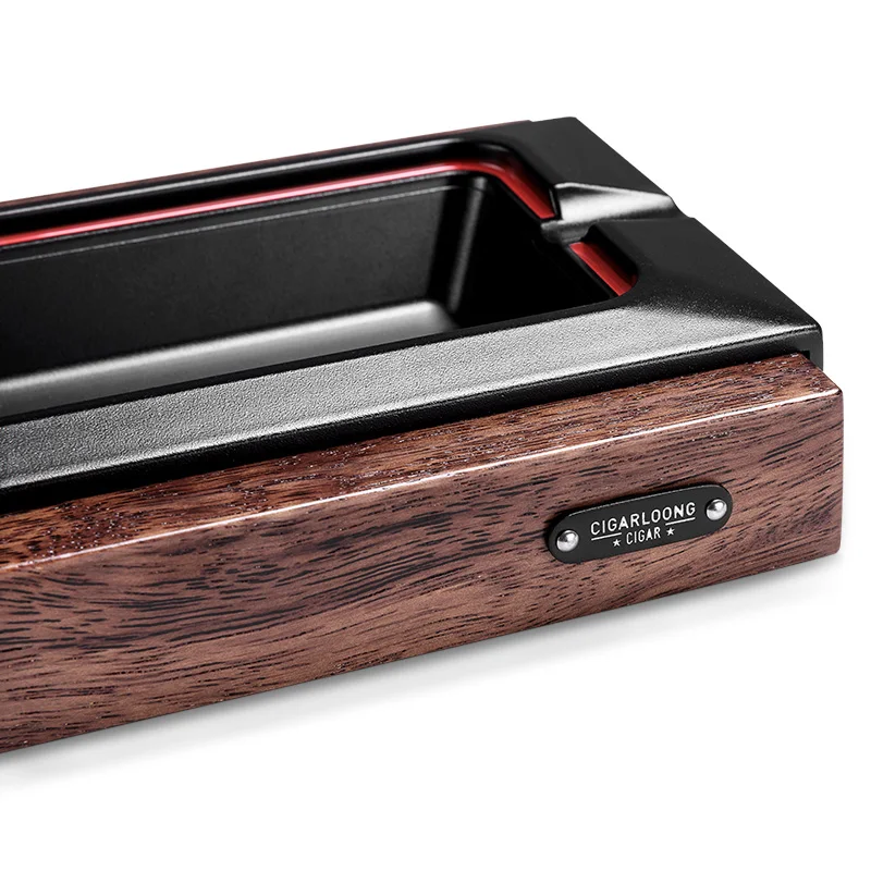 Пепельница для сигар металлическая пепельница из массива дерева с двойным пазом