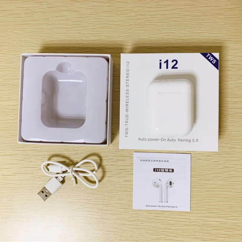 i12 Top version I10 tws оригинальные мини i12 5,0 bluetooth наушники i100 беспроводные наушники air i7s гарнитура геймер для xiaomi iPhone samsun - Цвет: i12 Top version