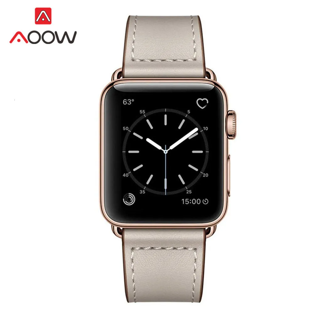 Ремешок из натуральной кожи для Apple Watch 4, 40 мм, 44 мм, 38 мм, 42 мм, высокое качество, для мужчин и женщин, ремешок для часов, браслет для iWatch 1, 2, 3