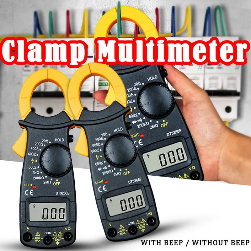 

1Pcs DT3266 Clamp Meter Digital Voltage Resistance Tester Clamp Meter AC/DC Precision Measurement Tester Multimeter
