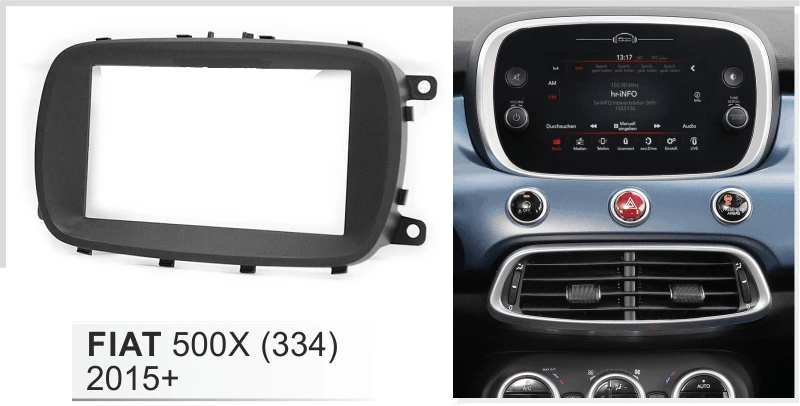 Автомобильный радиоприемник с двойным разъемом Facia для 2015 + FIAT 500X (334) комплект