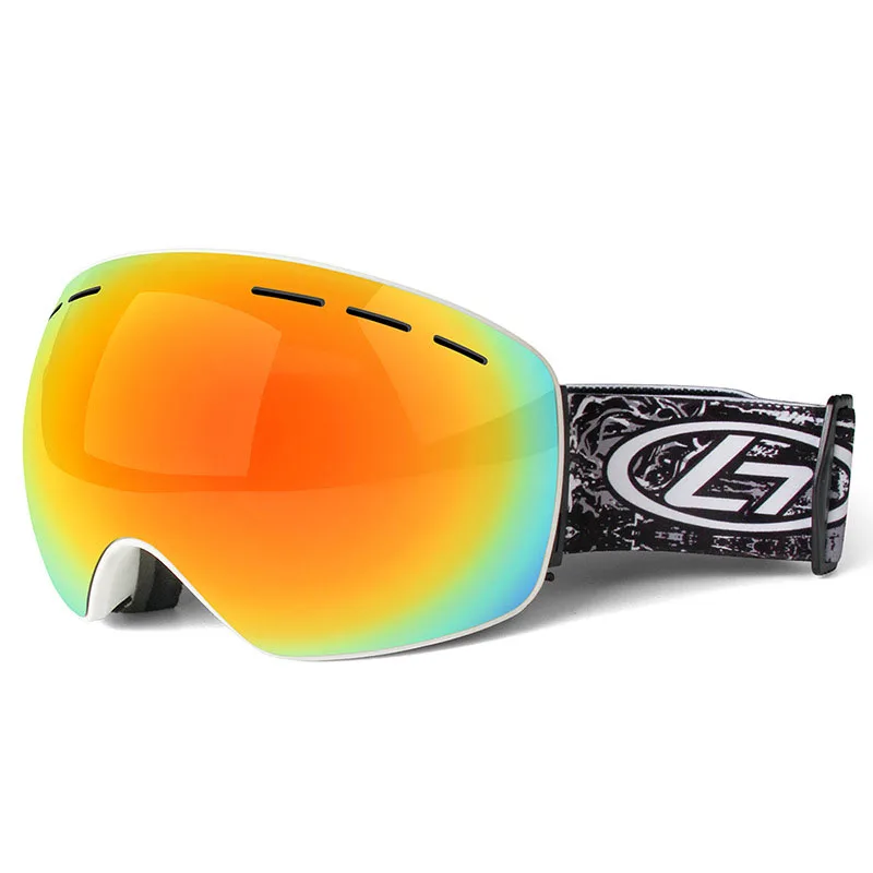 Мужские лыжные очки с двойным слоем незапотевающие для сноуборда защитой UV400