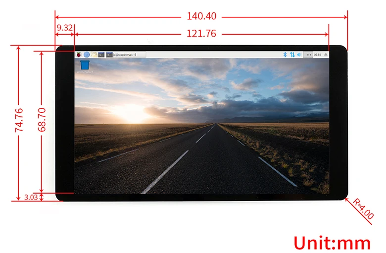 5,5 дюймовый HDMI AMOLED, 1920x1080, поддерживает различные системы, емкостный сенсорный экран с закаленным стеклянным покрытием, интерфейс HDMI