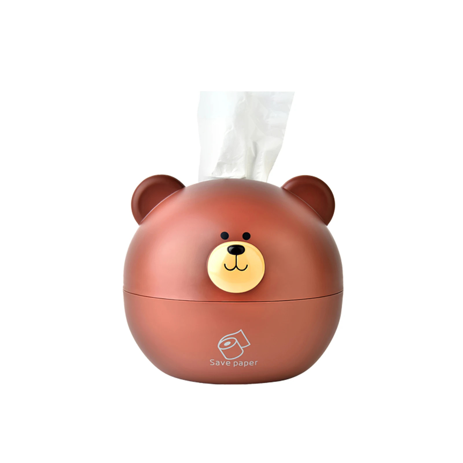 

Милая коробка для хранения салфеток в форме маленького медведя, рулонная бумага, экстрактный мультяшный чехол для хранения бумажных полоте...