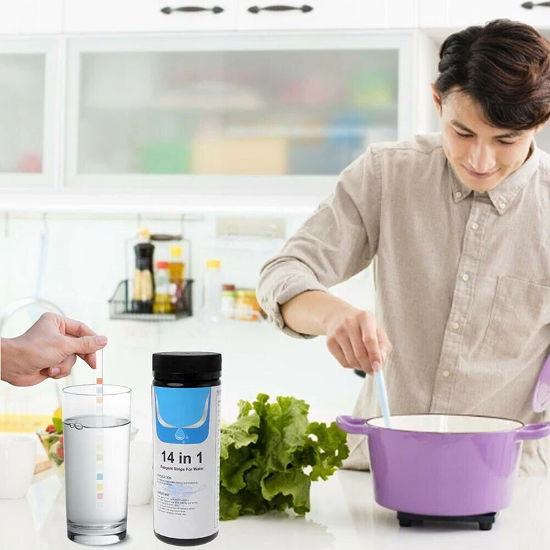 

14-in-1 Drinking Water Test Kit Water Quality Test for Well and Tap Water 50/100pcs In Stock
