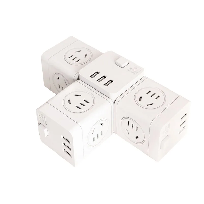 Розетка многофункциональная 4AC розетка 3USB порты Смарт зарядное устройство