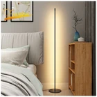Современные светодиодные напольные лампы, минималистичные вертикальные лампы для гостиной, спальни, черныебелые светильники для пола, осветительные приборы для помещений