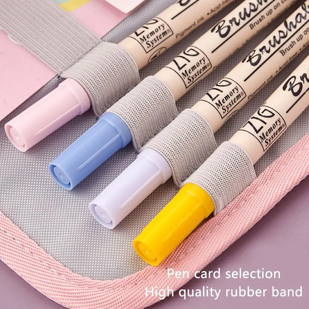

Kawaii Pencil Case School Simple Large-capacity Multifunction Curtain Stationery Canvas Pen Pouch Pencils With Pen Bag Stor W3M3