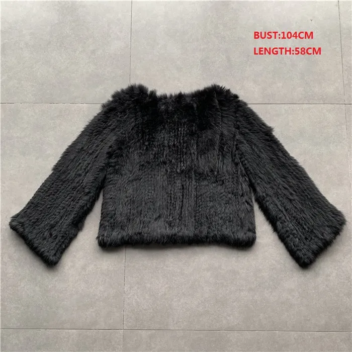 QC01 Женский натуральный мех кролика жилет/куртки кролик вязаный зимний теплый жилет