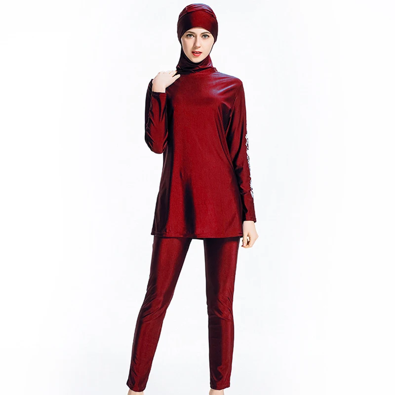 Консервативный купальный костюм размера плюс для мусульманских купальных