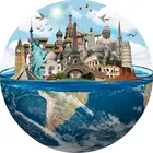 Пазл 3D Земля для взрослых и детей, Круглый пазл, подарок на Рождество и день рождения, обучающая креативная игрушка, 1000 шт.