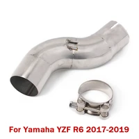 for yamaha yzf r6 2017 2018 2019 motorcycle exhaust mid link pipe modified escape connecting tube slip on r6 system