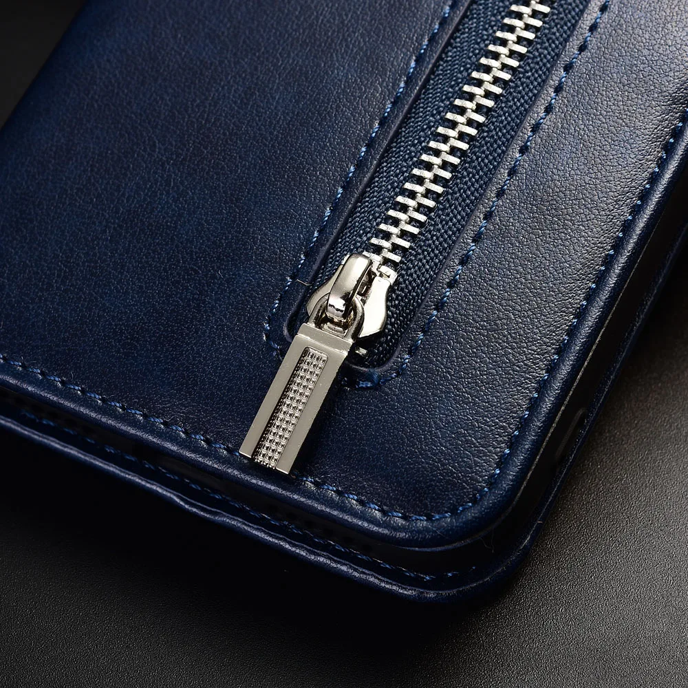 

For On Samsung A700 A700F SM-A700F Case Zipper Luxury Wallet Leather Case For Samsung A7 2015 Coque For A700 A700F Flip Cover