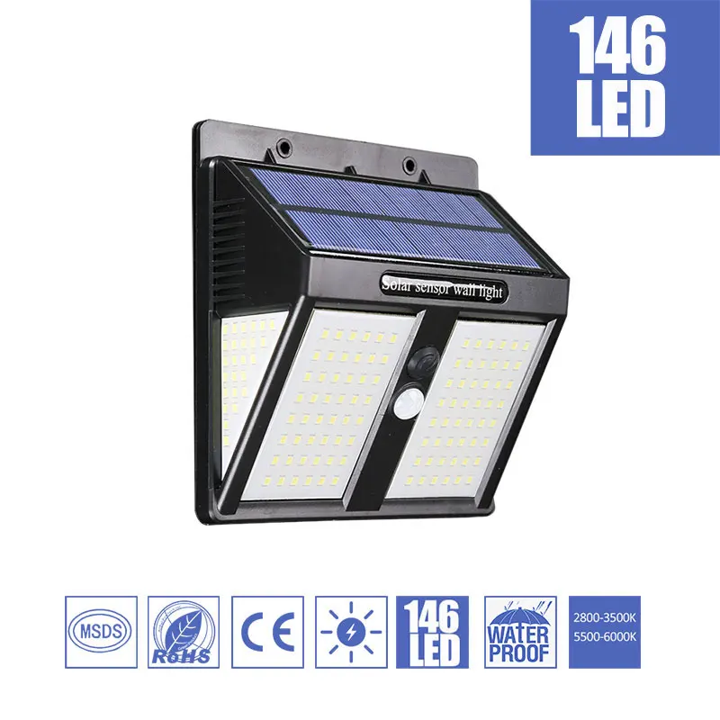 2 шт. светодиодный солнечный светильник 146 уличный на солнечной энергии солнца