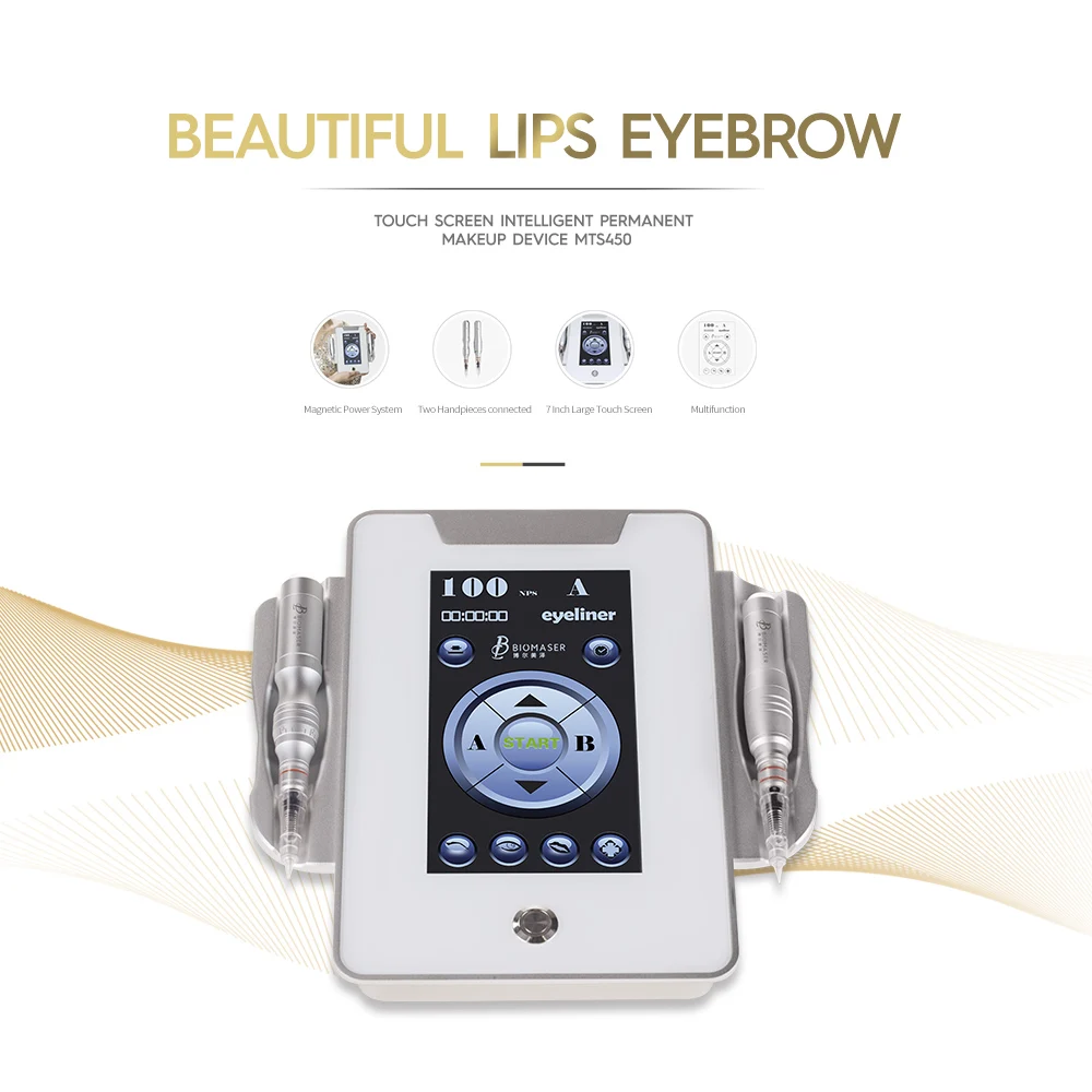 

Biomaser MTS450 Digital Touch Permanent Makeup Machine Kit For Eyebrows lips Eyeline tattoo