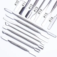 7 styles steel push nail cuticle pusher cleaning dead skin cut gel polish remover stainless steel manicure pedicure care tool
