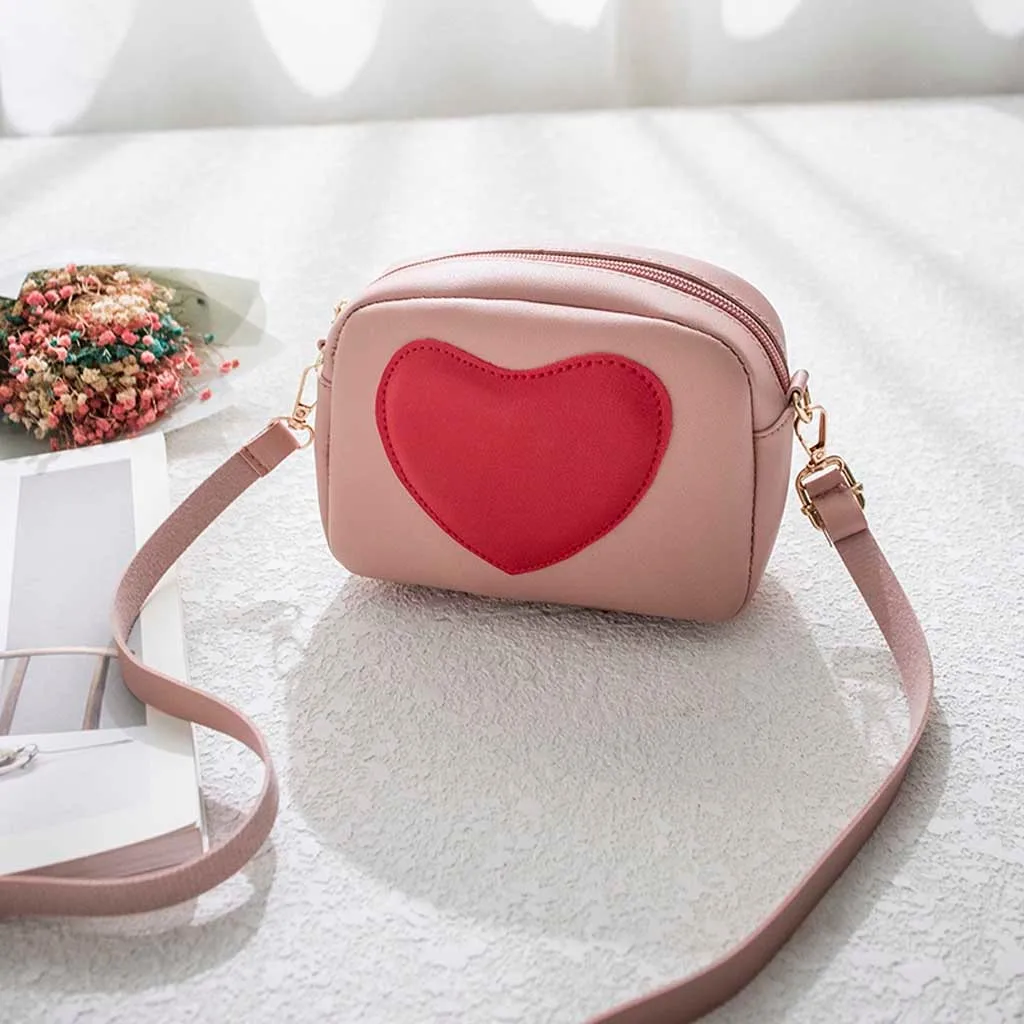 Сумка на плечо женская маленькая квадратная сумка в форме сердца модная простая