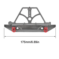 1pc gray aluminum alloy front rear bumpers with spare tire bracket for 110 hsp rc4wd axial scx10 d90 hpi rc crawler car