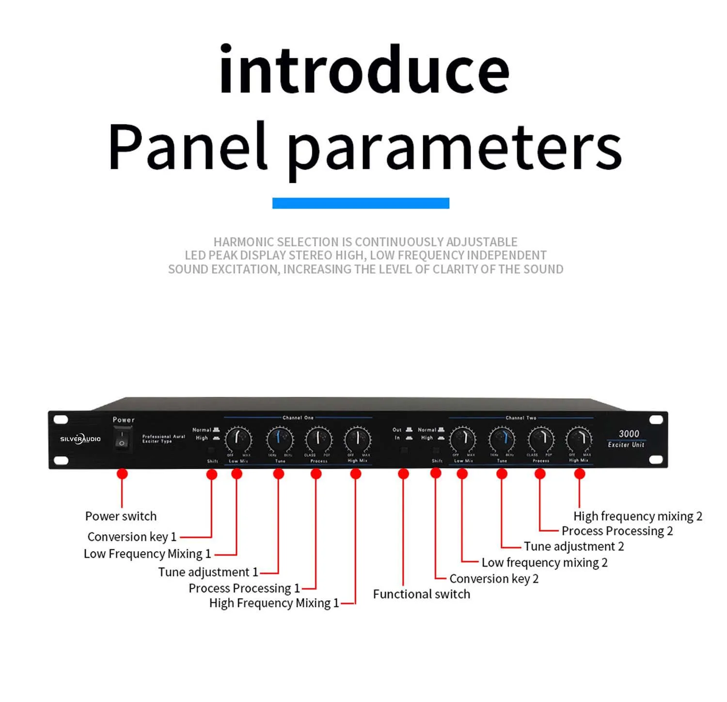 GAX-3000 Sound Audio Exciter процессор для управления динамиками Профессиональный