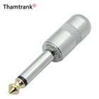 Штекер 6,35 мм для педали электрогитары, прямой моно-штекер, 50 шт., аудио разъем 6,35 мм