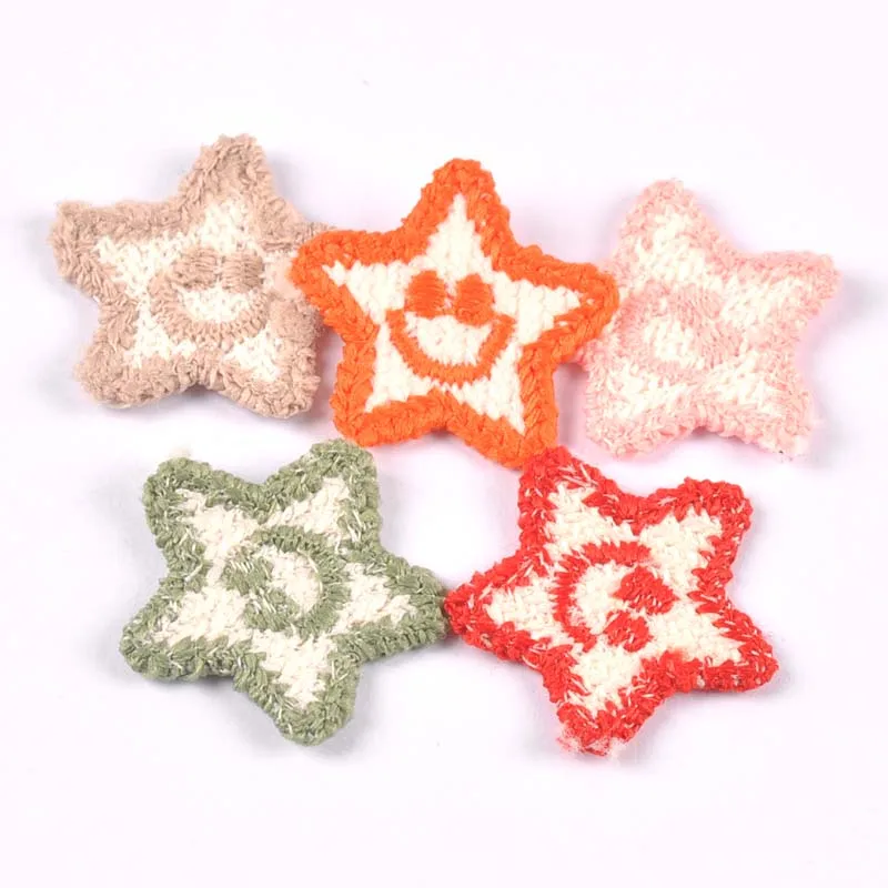 20 шт./лот аппликации в виде смайликов и звезд для рукоделия шляпы одежды Швейные