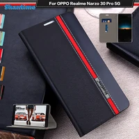 luxury pu leather case for oppo realme narzo 30 pro 5g flip case for realme narzo 30 pro 5g phone case soft silicone back cover