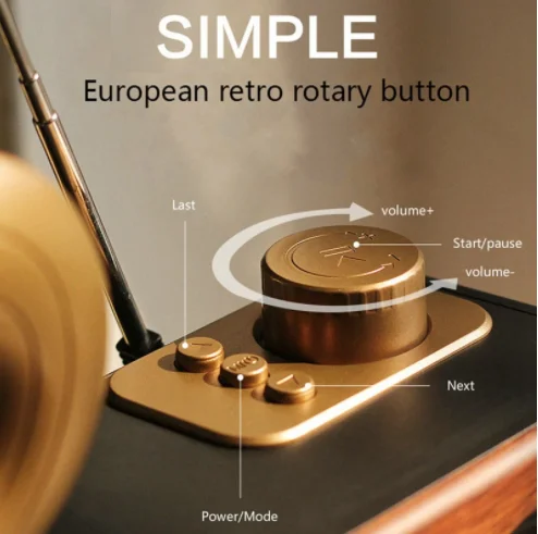 Домашняя Bluetooth-колонка в стиле ретро Портативная Беспроводная колонка с функцией
