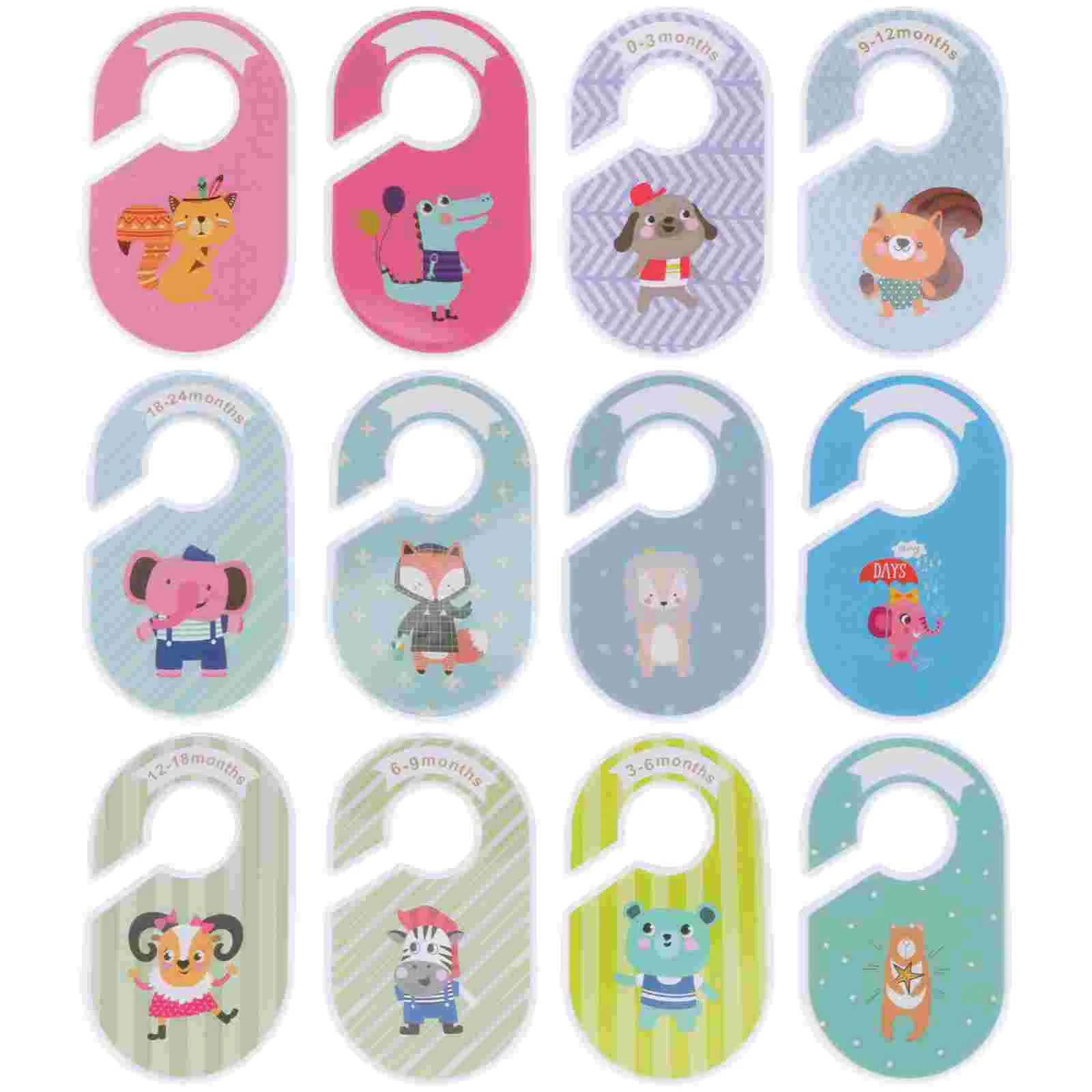 

12Pcs Cartoon Clothing Size Dividers Size Dividers Wardrobe Dividers