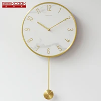 gold wall clock nordic design modern creativity fashion minimalist wall clock the living room reloj pared home decor bc50bgz