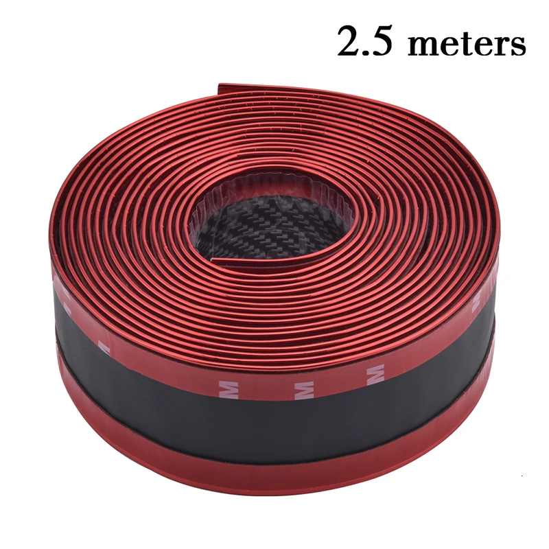 Полоса для бампера автомобиля 2 5 м резиновая защита порога из углеродного